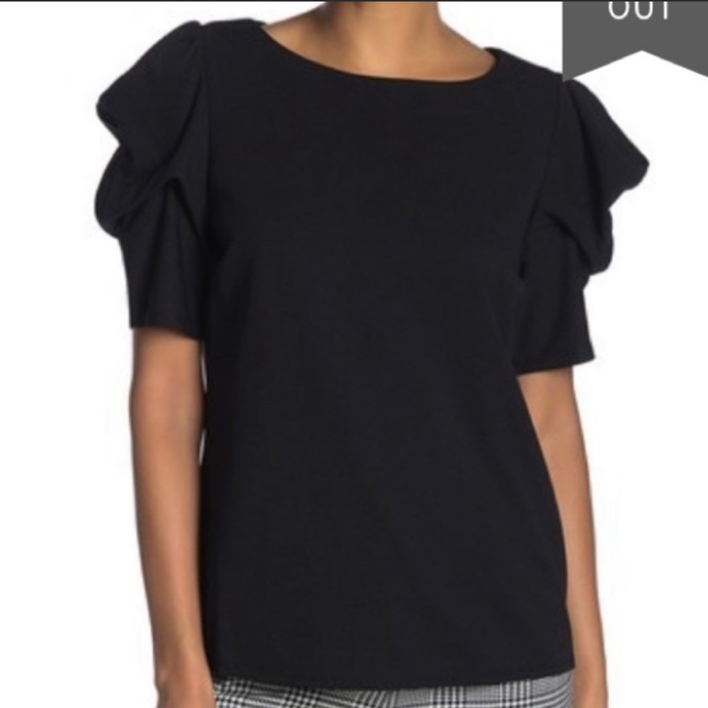 Catherine Malandrino blouson puff sleeve top